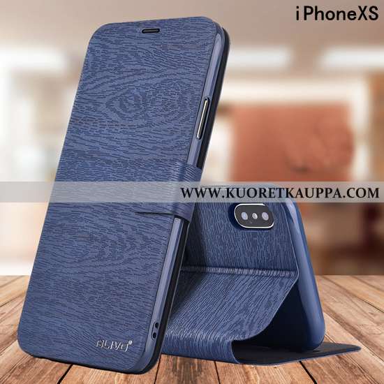 Kuori iPhone Xs, Kuoret iPhone Xs, Kotelo iPhone Xs Nahkakuori Pehmeä Neste Suojaus All Inclusive Pu