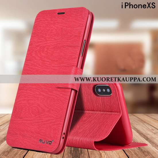 Kuori iPhone Xs, Kuoret iPhone Xs, Kotelo iPhone Xs Nahkakuori Pehmeä Neste Suojaus All Inclusive Pu