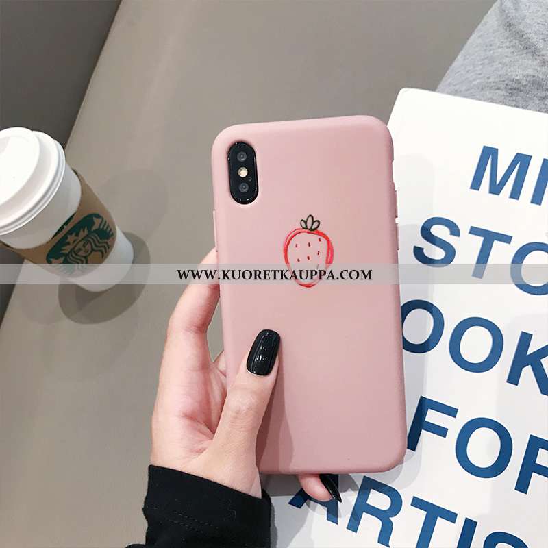 Kuori iPhone Xs, Kuoret iPhone Xs, Kotelo iPhone Xs Pehmeä Neste Suojaus Rakastunut Puhelimen Pinkki