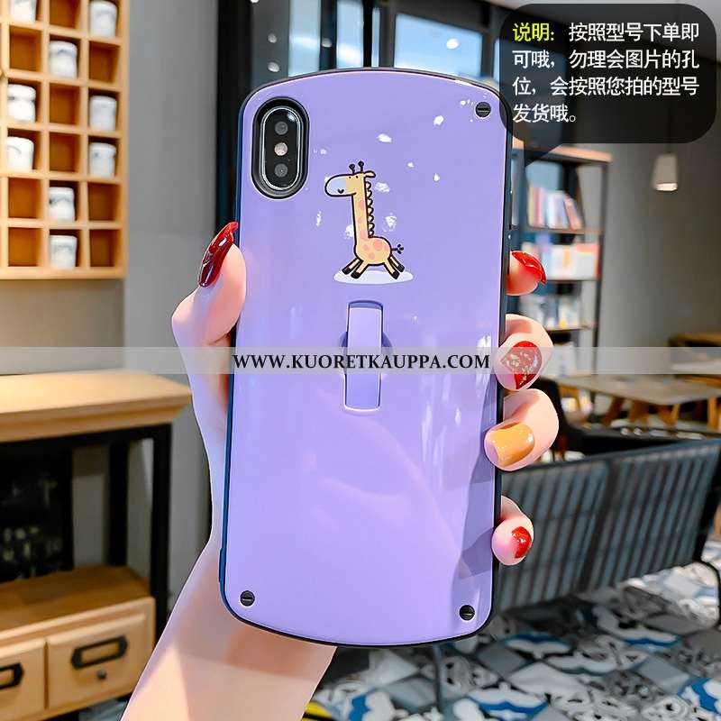 Kuori iPhone Xs, Kuoret iPhone Xs, Kotelo iPhone Xs Persoonallisuus Luova Murtumaton Sarjakuva Viole