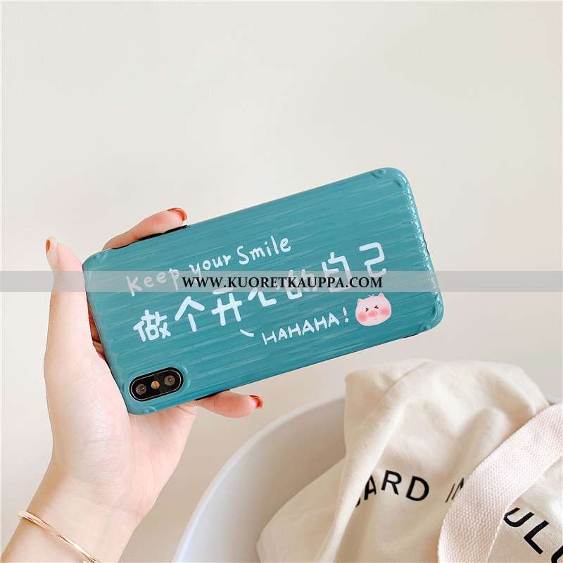 Kuori iPhone Xs, Kuoret iPhone Xs, Kotelo iPhone Xs Persoonallisuus Luova Pehmeä Neste Pinkki