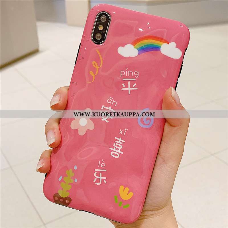 Kuori iPhone Xs, Kuoret iPhone Xs, Kotelo iPhone Xs Persoonallisuus Pehmeä Neste Rakastunut Vihreä U