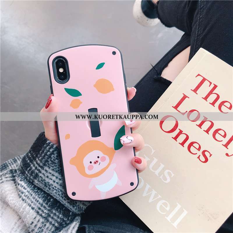 Kuori iPhone Xs, Kuoret iPhone Xs, Kotelo iPhone Xs Sarjakuva Ihana Kaari Puhelimen Pieni Sininen