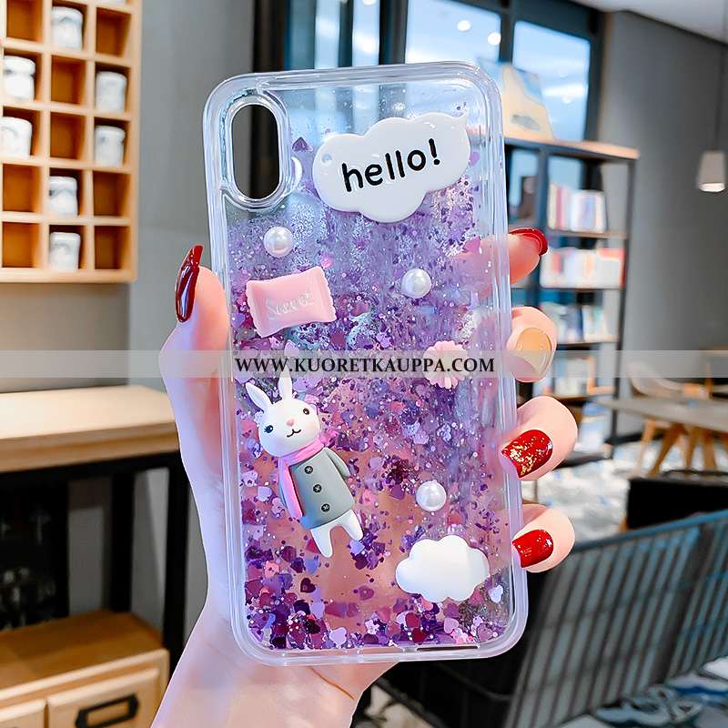 Kuori iPhone Xs, Kuoret iPhone Xs, Kotelo iPhone Xs Sarjakuva Neste Kova Kani Violetti