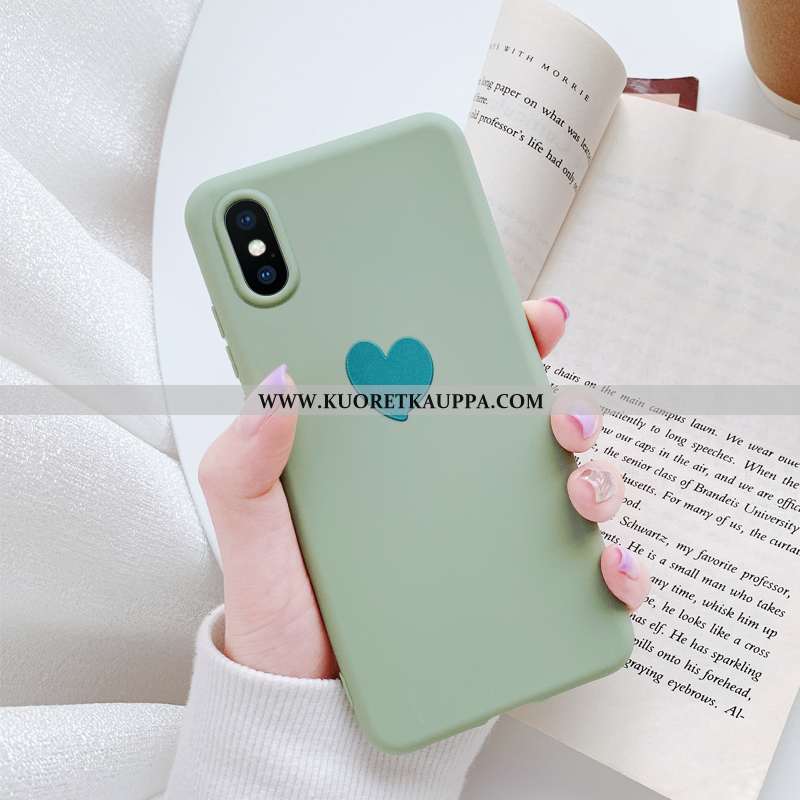 Kuori iPhone Xs, Kuoret iPhone Xs, Kotelo iPhone Xs Silikoni Suojaus Ihana Vihreä Yksinkertainen