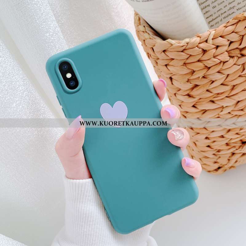 Kuori iPhone Xs, Kuoret iPhone Xs, Kotelo iPhone Xs Silikoni Suojaus Ihana Vihreä Yksinkertainen
