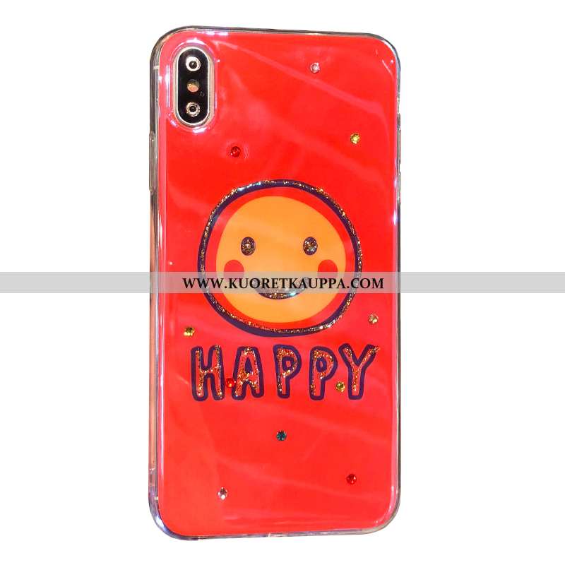 Kuori iPhone Xs, Kuoret iPhone Xs, Kotelo iPhone Xs Strassi Ihana Puhelimen Punainen