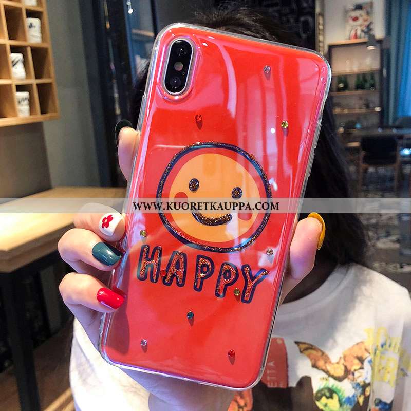 Kuori iPhone Xs, Kuoret iPhone Xs, Kotelo iPhone Xs Strassi Ihana Puhelimen Punainen