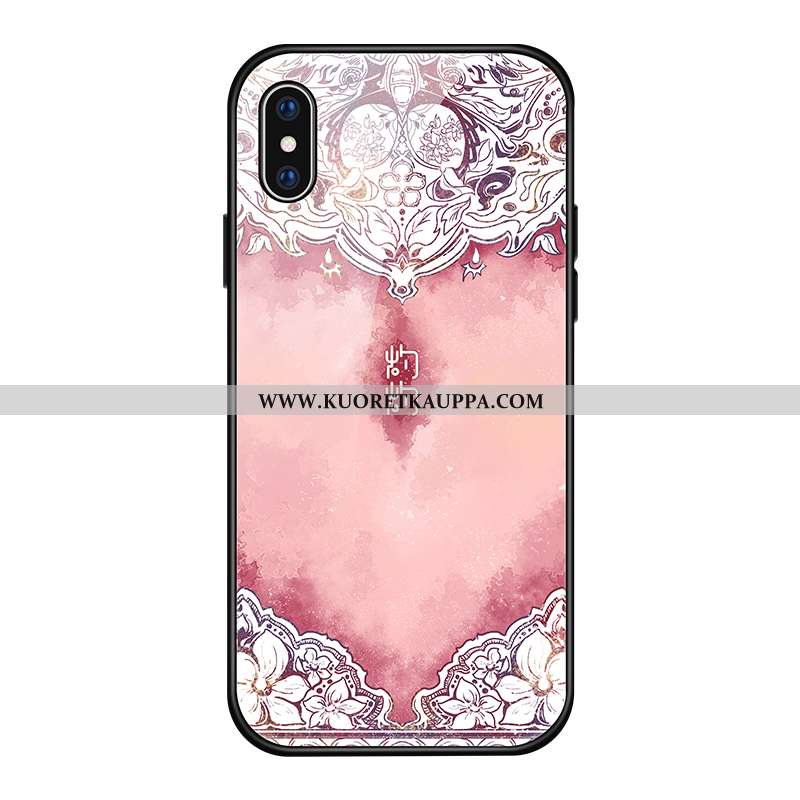 Kuori iPhone Xs, Kuoret iPhone Xs, Kotelo iPhone Xs Suojaus Lasi Sininen Vuosikerta Rakastunut