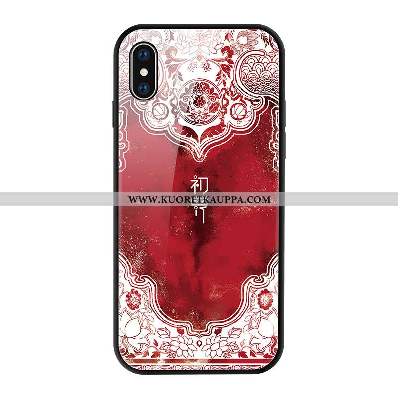 Kuori iPhone Xs, Kuoret iPhone Xs, Kotelo iPhone Xs Suojaus Lasi Sininen Vuosikerta Rakastunut