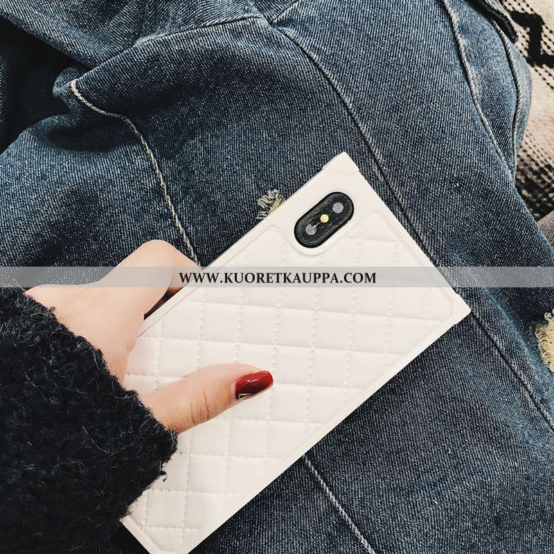 Kuori iPhone Xs, Kuoret iPhone Xs, Kotelo iPhone Xs Suojaus Nahkakuori Musta Yksinkertainen Suuntaus