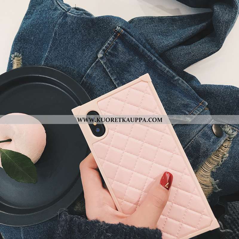 Kuori iPhone Xs, Kuoret iPhone Xs, Kotelo iPhone Xs Suojaus Nahkakuori Musta Yksinkertainen Suuntaus