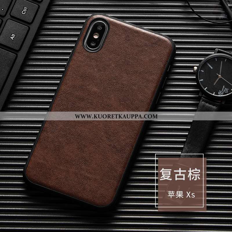 Kuori iPhone Xs, Kuoret iPhone Xs, Kotelo iPhone Xs Suojaus Nahkakuori Pehmeä Neste Valo Ultra Ruske
