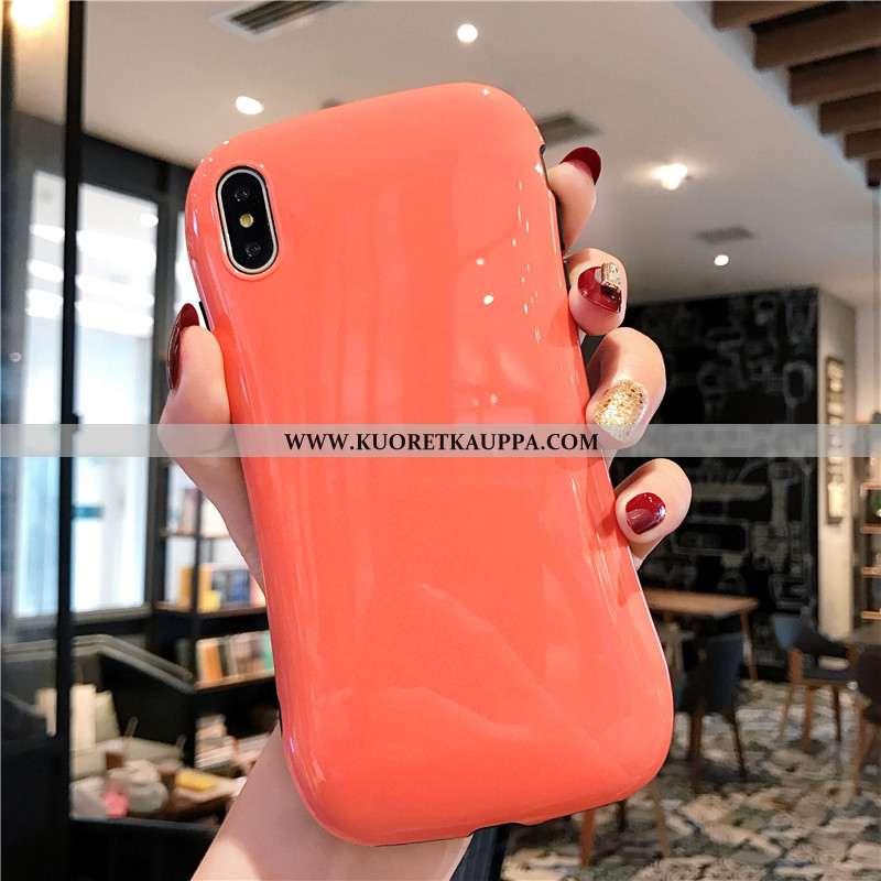 Kuori iPhone Xs, Kuoret iPhone Xs, Kotelo iPhone Xs Suojaus Pehmeä Neste Oranssi Rakastunut Puhelime