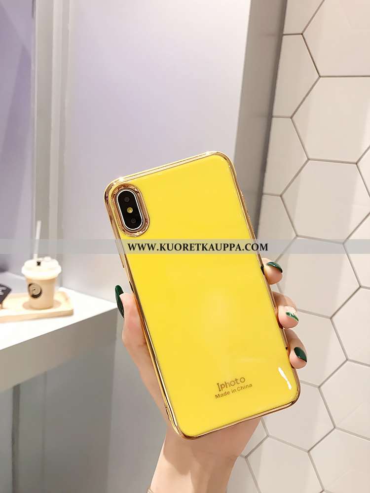 Kuori iPhone Xs, Kuoret iPhone Xs, Kotelo iPhone Xs Suojaus Suuntaus Murtumaton Keltainen Net Red Ke