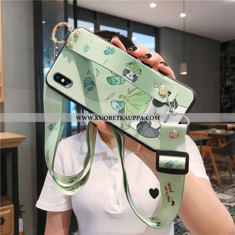 Kuori iPhone Xs, Kuoret iPhone Xs, Kotelo iPhone Xs Suuntaus Pehmeä Neste Suojaus Vihreä Sarjakuva