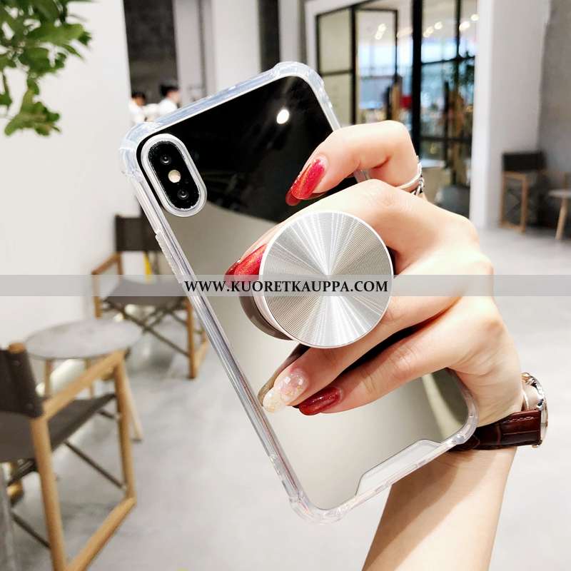 Kuori iPhone Xs, Kuoret iPhone Xs, Kotelo iPhone Xs Suuntaus Puhelimen Tuki Peili Mustat