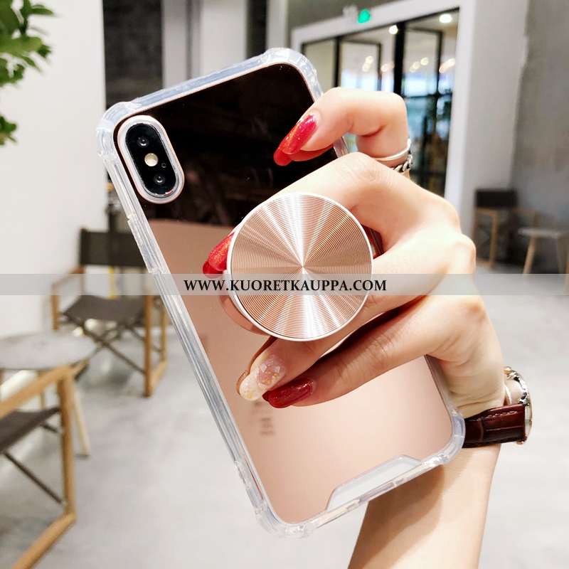 Kuori iPhone Xs, Kuoret iPhone Xs, Kotelo iPhone Xs Suuntaus Puhelimen Tuki Peili Mustat