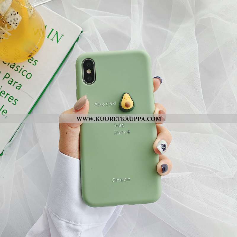 Kuori iPhone Xs, Kuoret iPhone Xs, Kotelo iPhone Xs Suuntaus Silikoni Murtumaton Ulotteinen Pinkki