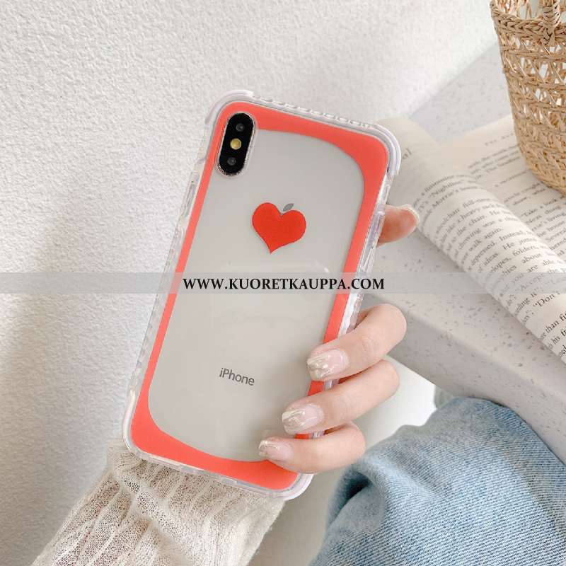 Kuori iPhone Xs, Kuoret iPhone Xs, Kotelo iPhone Xs Suuntaus Silikoni Punainen Murtumaton All Inclus