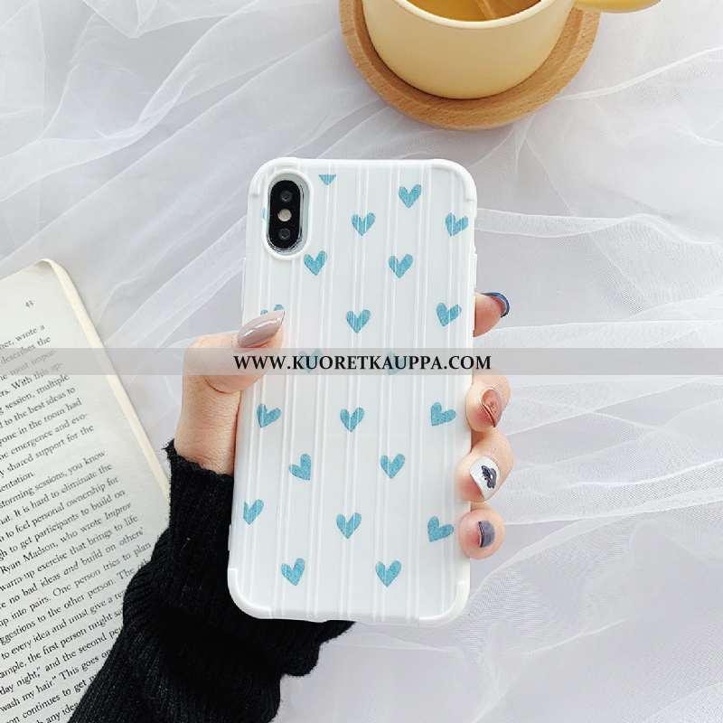 Kuori iPhone Xs, Kuoret iPhone Xs, Kotelo iPhone Xs Suuntaus Silikoni Valkoinen Net Red Rakkaus