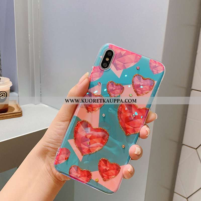 Kuori iPhone Xs, Kuoret iPhone Xs, Kotelo iPhone Xs Suuntaus Strassi Uusi Persoonallisuus Sininen