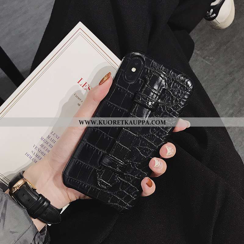 Kuori iPhone Xs, Kuoret iPhone Xs, Kotelo iPhone Xs Ultra Valo Krokotiili Tuki Ylellisyys Punainen