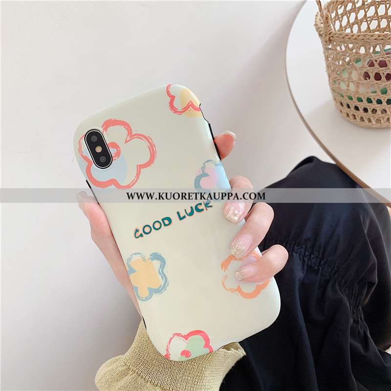 Kuori iPhone Xs, Kuoret iPhone Xs, Kotelo iPhone Xs Valkoinen Yksinkertainen Graffiti Kustannukset K