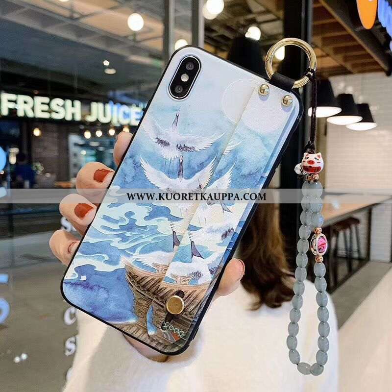 Kuori iPhone Xs, Kuoret iPhone Xs, Kotelo iPhone Xs Vuosikerta Tyylikäs Kiinalainen Tyyli Kohokuvioi