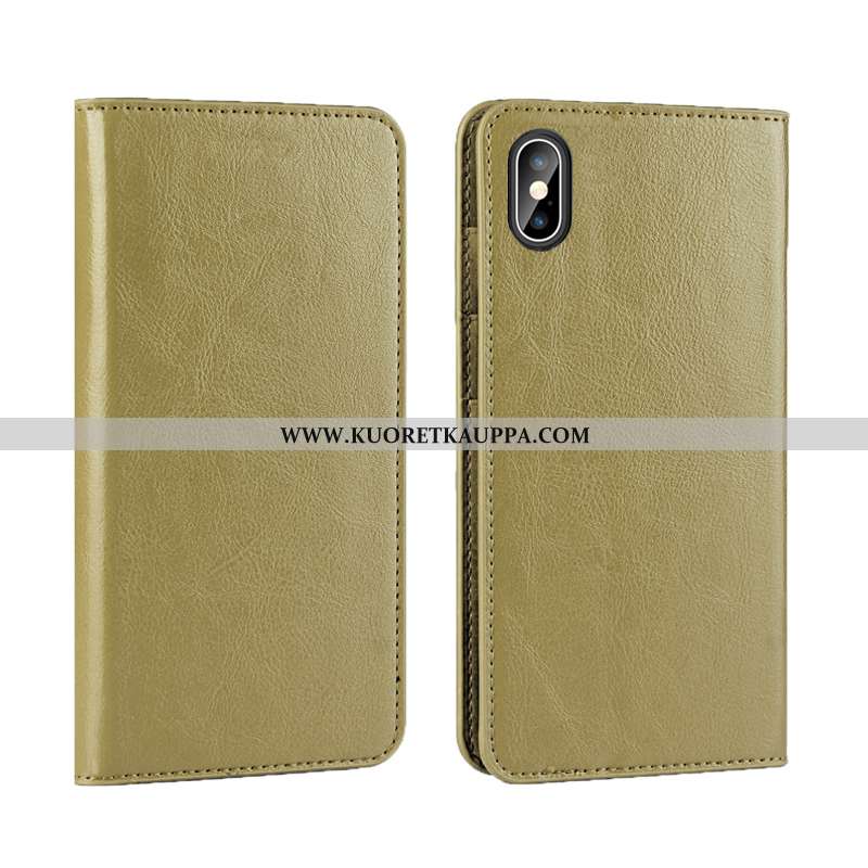 Kuori iPhone Xs, Kuoret iPhone Xs, Kotelo iPhone Xs Ylellisyys Aito Nahka Suojaus All Inclusive Liik