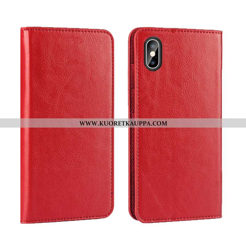 Kuori iPhone Xs, Kuoret iPhone Xs, Kotelo iPhone Xs Ylellisyys Aito Nahka Suojaus All Inclusive Liik