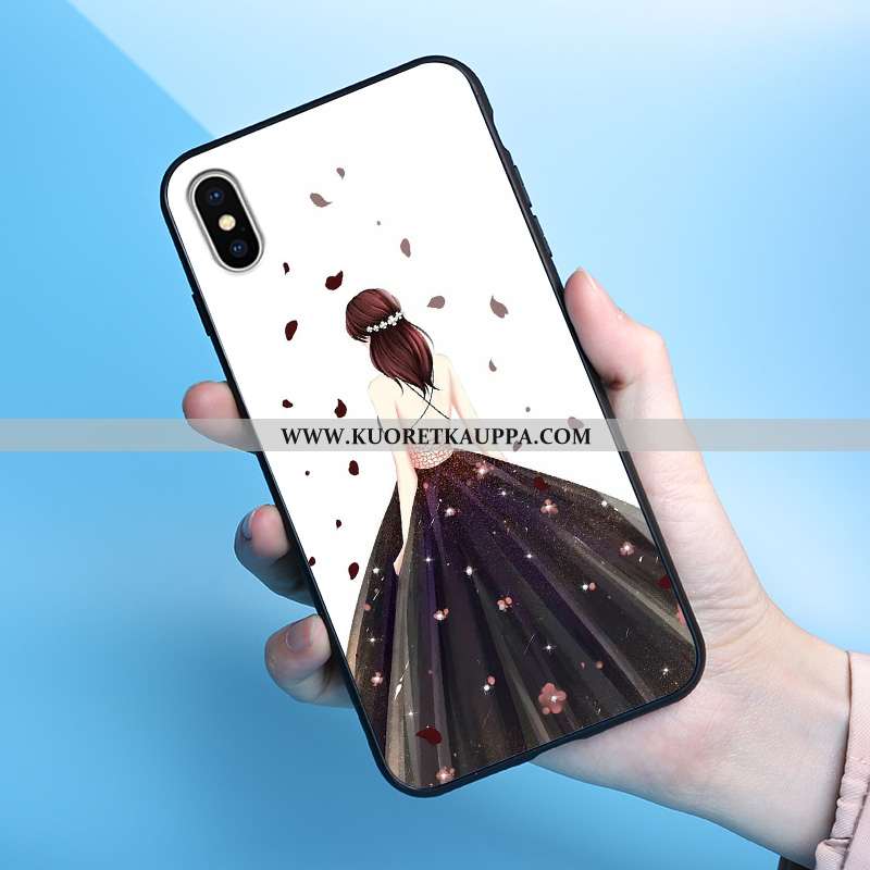 Kuori iPhone Xs Max, Kuoret iPhone Xs Max, Kotelo iPhone Xs Max Lasi Peili Kaunis Punainen