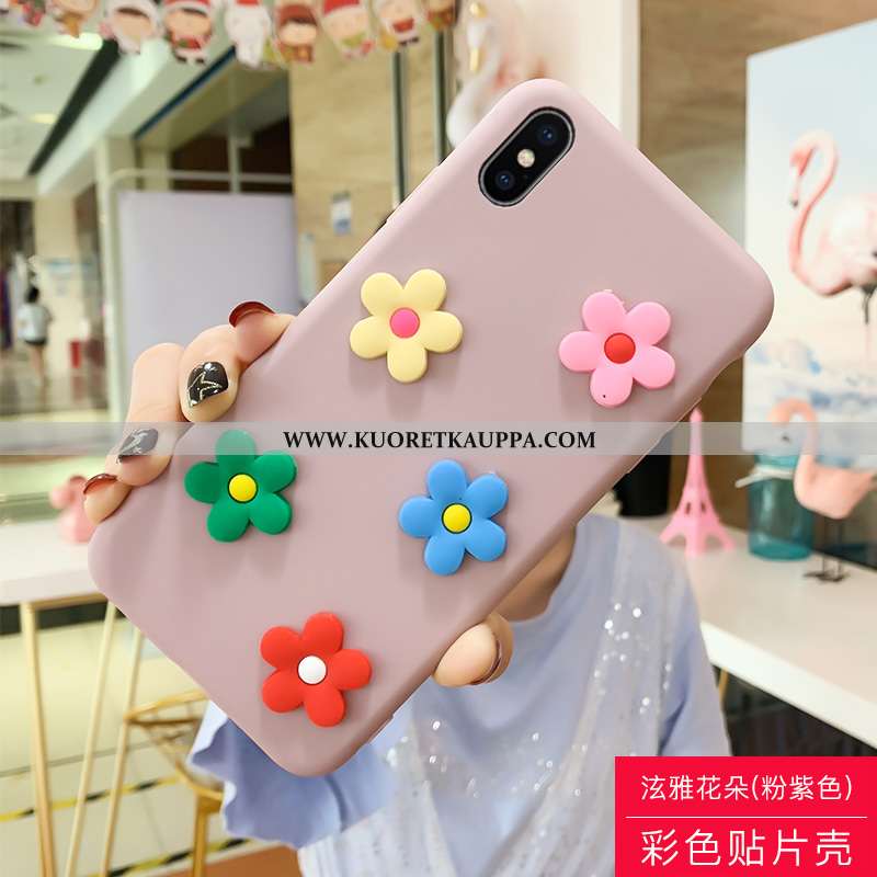 Kuori iPhone Xs Max, Kuoret iPhone Xs Max, Kotelo iPhone Xs Max Luova Sarjakuva Vihreä Net Red Puhel