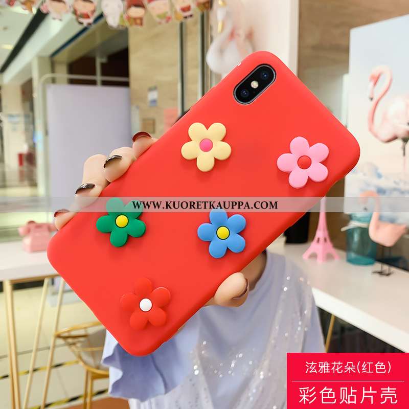 Kuori iPhone Xs Max, Kuoret iPhone Xs Max, Kotelo iPhone Xs Max Luova Sarjakuva Vihreä Net Red Puhel