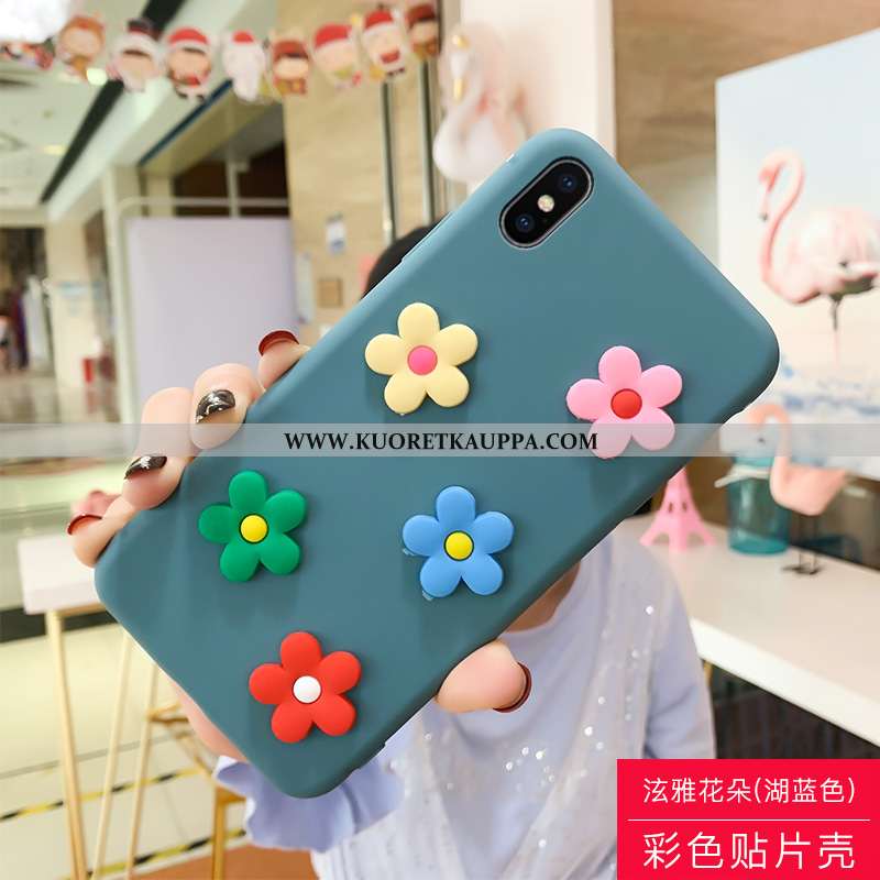 Kuori iPhone Xs Max, Kuoret iPhone Xs Max, Kotelo iPhone Xs Max Luova Sarjakuva Vihreä Net Red Puhel