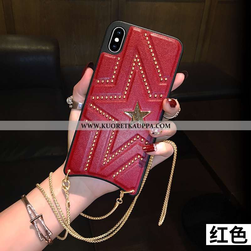 Kuori iPhone Xs Max, Kuoret iPhone Xs Max, Kotelo iPhone Xs Max Nahka Suuntaus Luova Tähti Net Red P