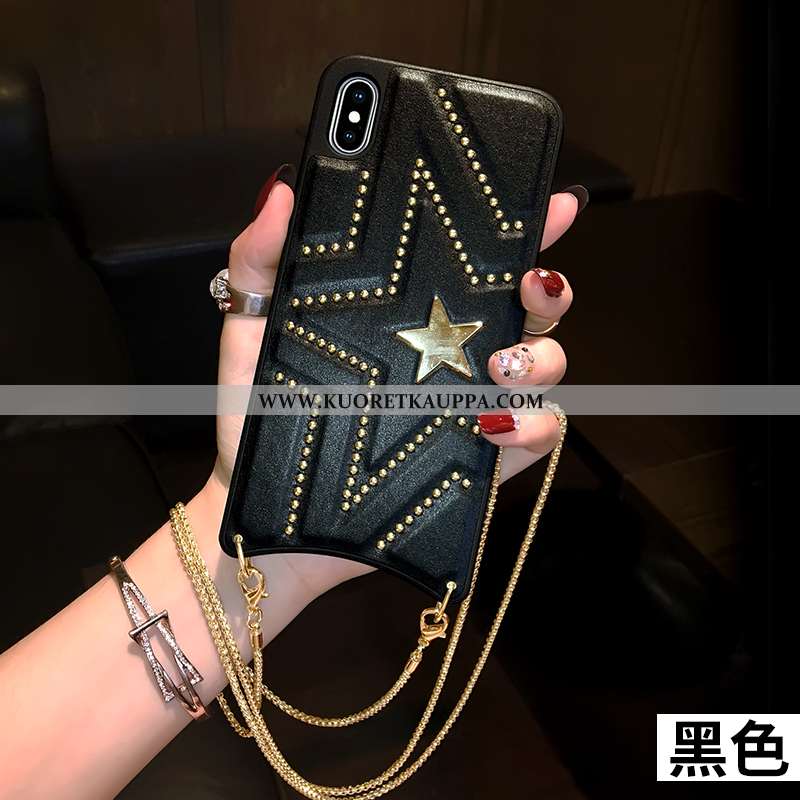 Kuori iPhone Xs Max, Kuoret iPhone Xs Max, Kotelo iPhone Xs Max Nahka Suuntaus Luova Tähti Net Red P