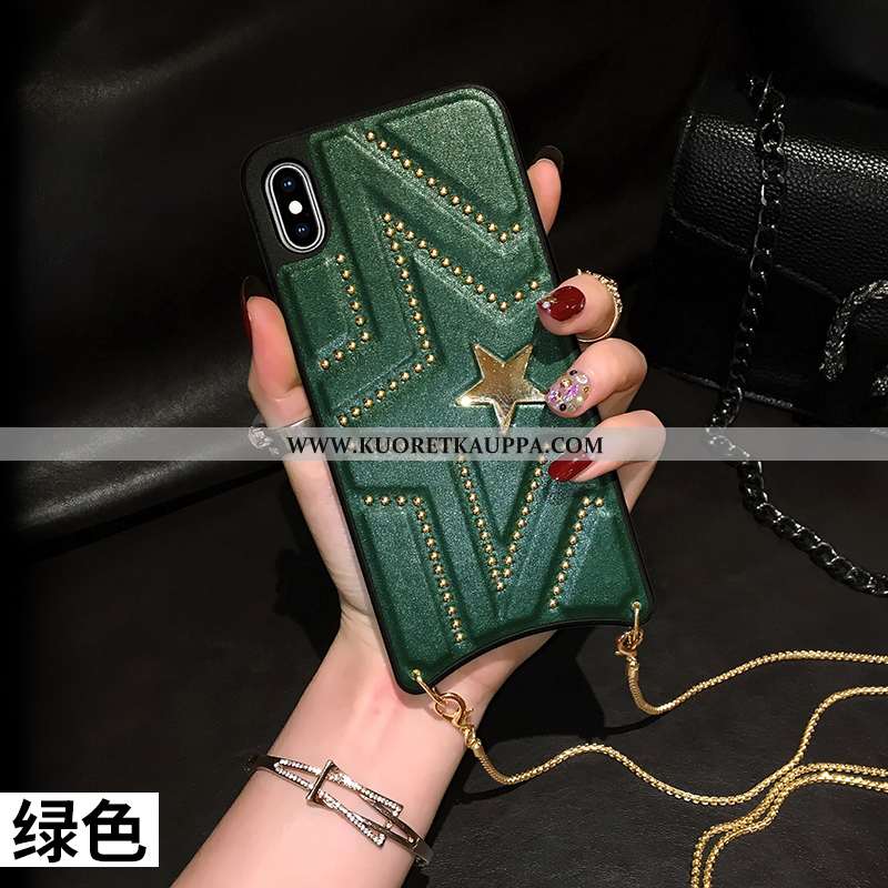 Kuori iPhone Xs Max, Kuoret iPhone Xs Max, Kotelo iPhone Xs Max Nahka Suuntaus Luova Tähti Net Red P