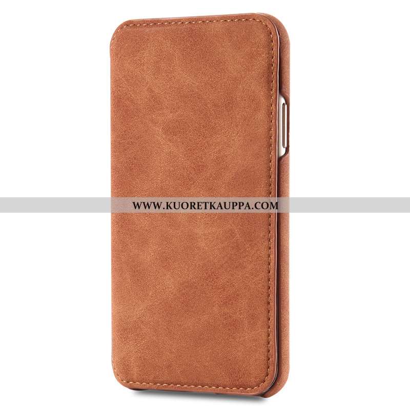 Kuori iPhone Xs Max, Kuoret iPhone Xs Max, Kotelo iPhone Xs Max Nahkakuori Aito Nahka Punainen Puhel