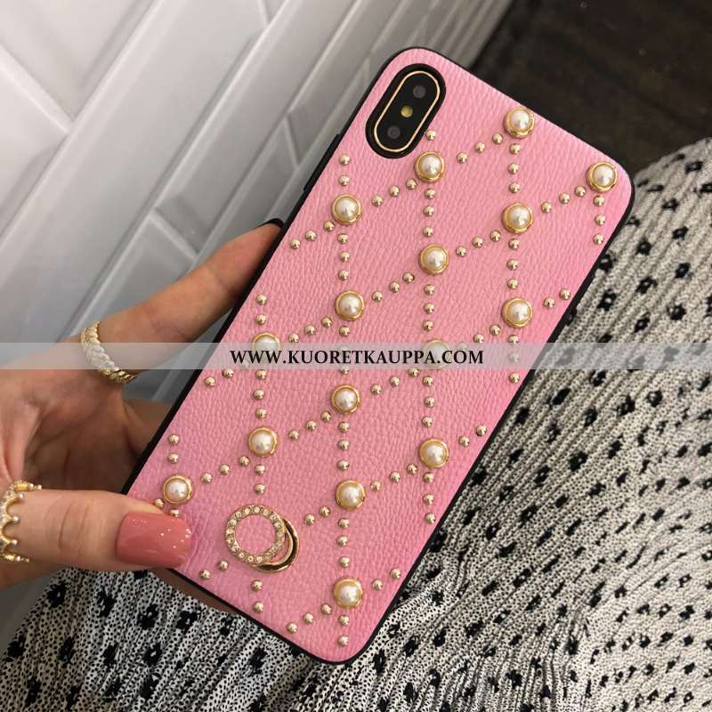 Kuori iPhone Xs Max, Kuoret iPhone Xs Max, Kotelo iPhone Xs Max Nahkakuori Ketju Puhelimen Net Red V