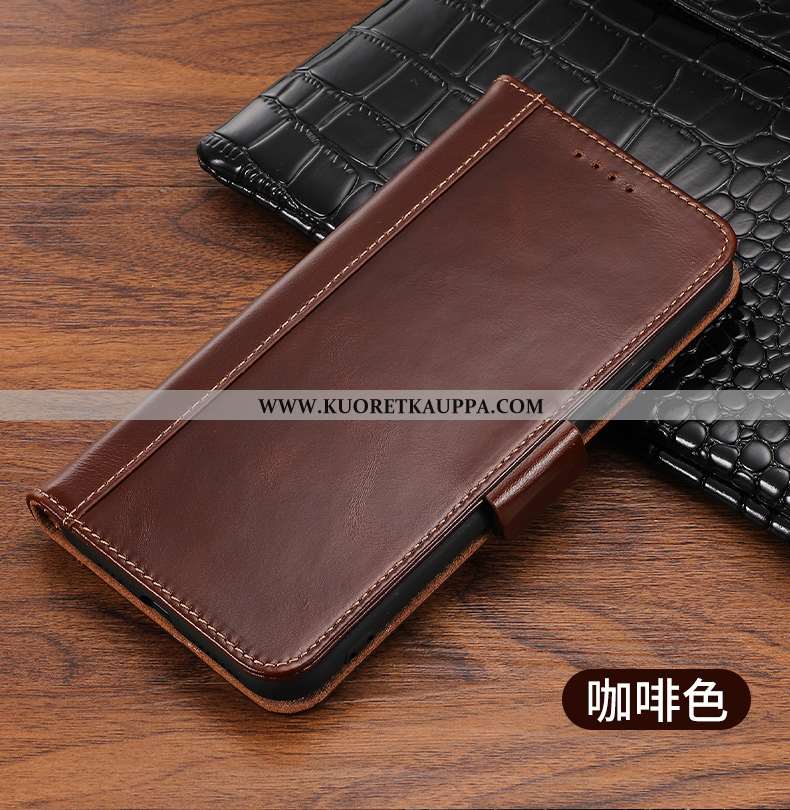 Kuori iPhone Xs Max, Kuoret iPhone Xs Max, Kotelo iPhone Xs Max Nahkakuori Salkku Kortti Lehmä Punai