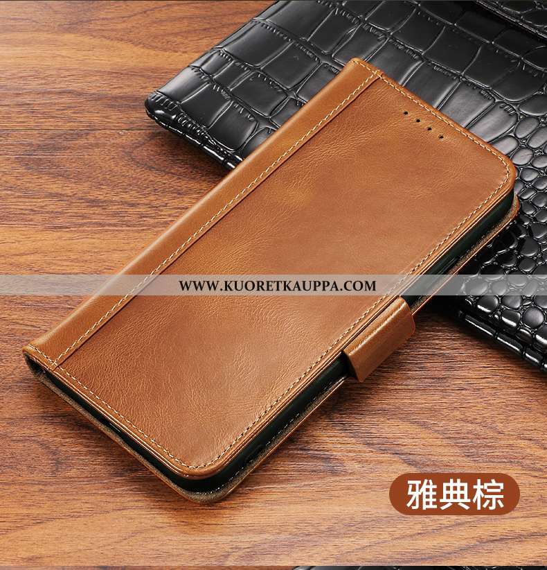 Kuori iPhone Xs Max, Kuoret iPhone Xs Max, Kotelo iPhone Xs Max Nahkakuori Salkku Kortti Lehmä Punai