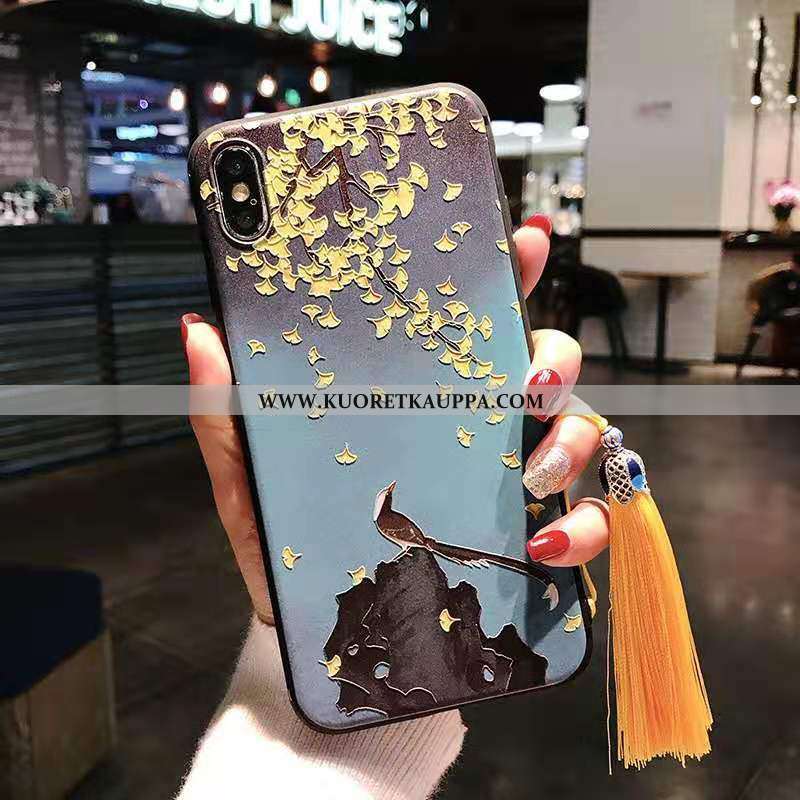 Kuori iPhone Xs Max, Kuoret iPhone Xs Max, Kotelo iPhone Xs Max Pesty Suede Kohokuviointi Uusi Murtu