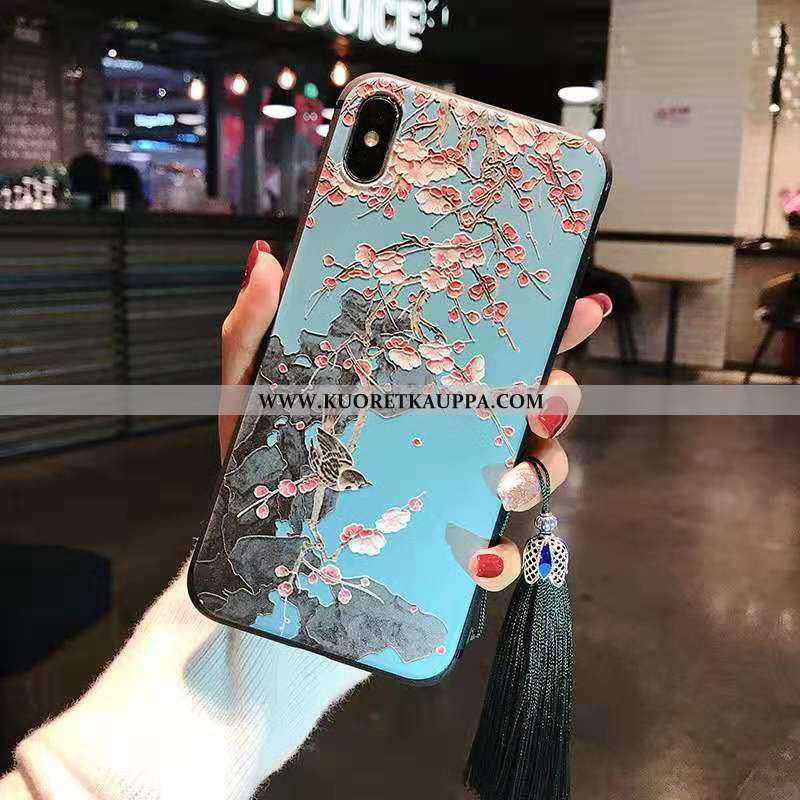 Kuori iPhone Xs Max, Kuoret iPhone Xs Max, Kotelo iPhone Xs Max Pesty Suede Kohokuviointi Uusi Murtu