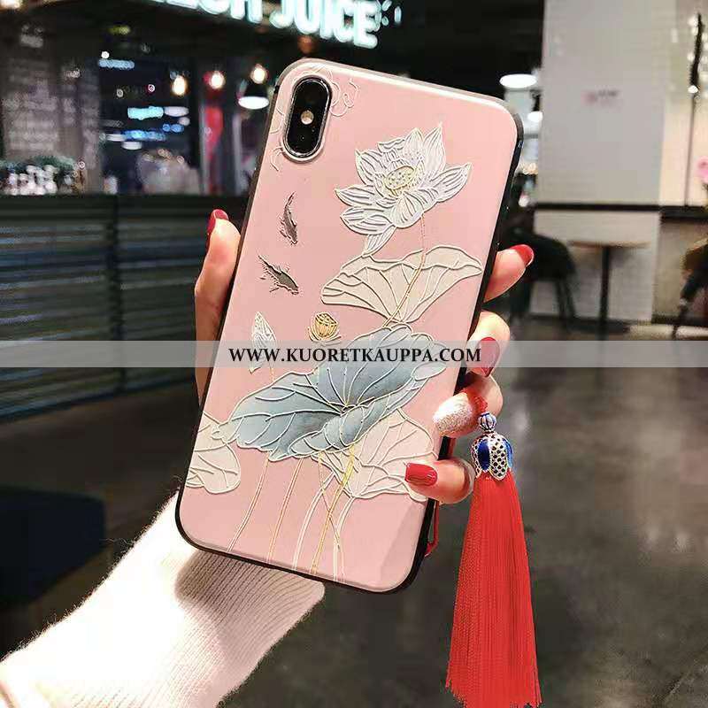 Kuori iPhone Xs Max, Kuoret iPhone Xs Max, Kotelo iPhone Xs Max Pesty Suede Kohokuviointi Uusi Murtu