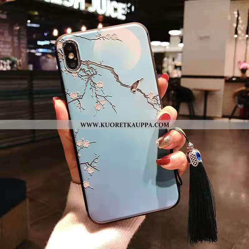 Kuori iPhone Xs Max, Kuoret iPhone Xs Max, Kotelo iPhone Xs Max Pesty Suede Kohokuviointi Uusi Murtu