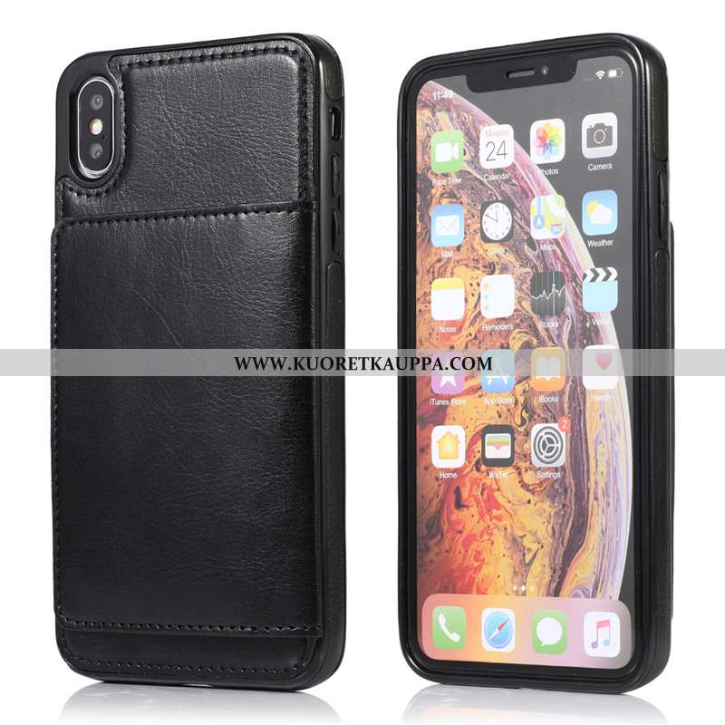 Kuori iPhone Xs Max, Kuoret iPhone Xs Max, Kotelo iPhone Xs Max Salkku Nahkakuori Jauhe Luova Pinkki