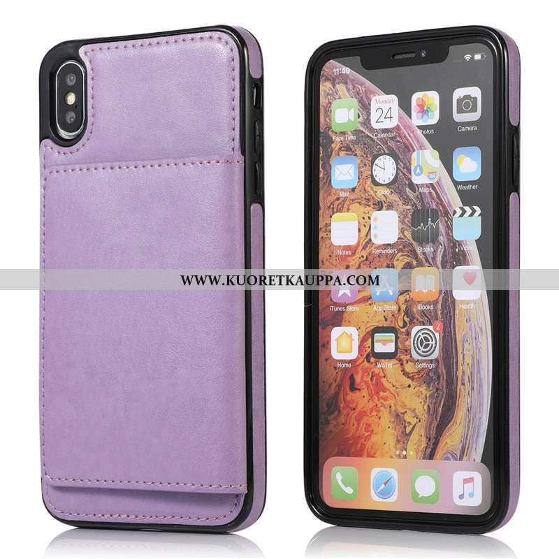 Kuori iPhone Xs Max, Kuoret iPhone Xs Max, Kotelo iPhone Xs Max Salkku Nahkakuori Jauhe Luova Pinkki