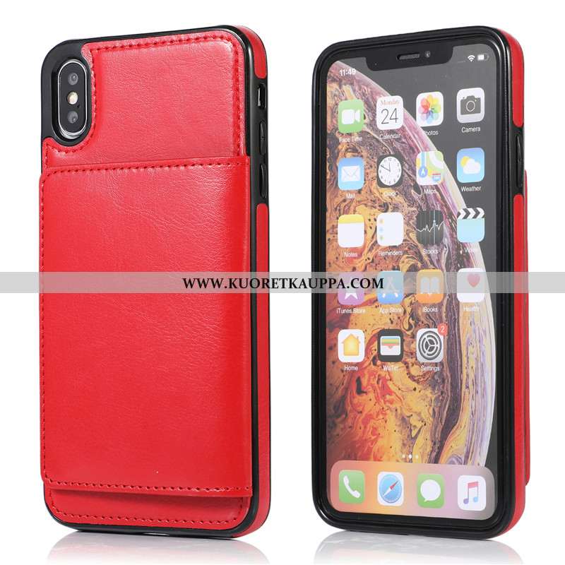 Kuori iPhone Xs Max, Kuoret iPhone Xs Max, Kotelo iPhone Xs Max Salkku Nahkakuori Jauhe Luova Pinkki