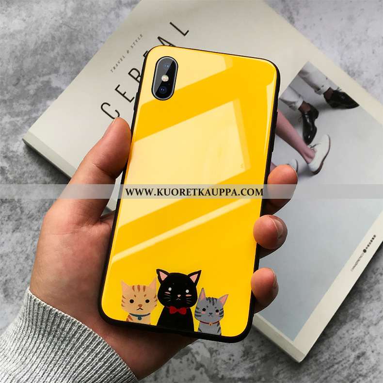Kuori iPhone Xs Max, Kuoret iPhone Xs Max, Kotelo iPhone Xs Max Sarjakuva Ihana Keltainen Puhelimen 